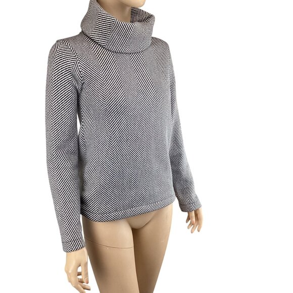 J.Crew Womens Sweatshirt Size XS Xsmall Long Sleeve Funnel Neck Herringbone‎ - Picture 7 of 10